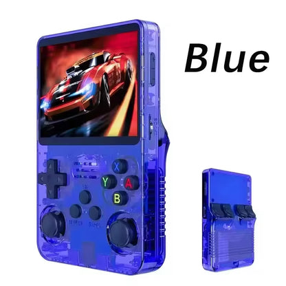 R36S Orange Portable Video Game Console 64G/128GB 3.5 Inch IPS Screen Open Source Linux Pocket Player with 15000 Preloaded Games